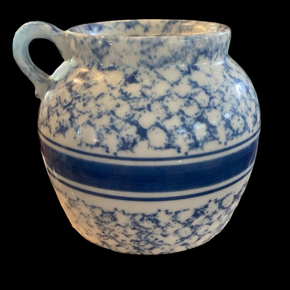 Prestige Place Blue Sponge Paint Bean Pot - Picture 9 of 9